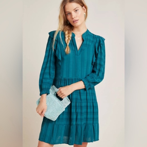 Anthropologie Dresses & Skirts - Anthropologie Amadi Rossi Ruffled Tunic Dress women’s size medium
